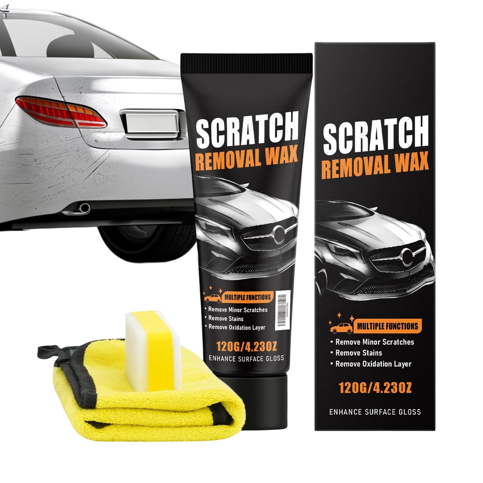 Car Scratch Repair Wax 120g Polishing Coating Agent Paint Restorer Cream Set