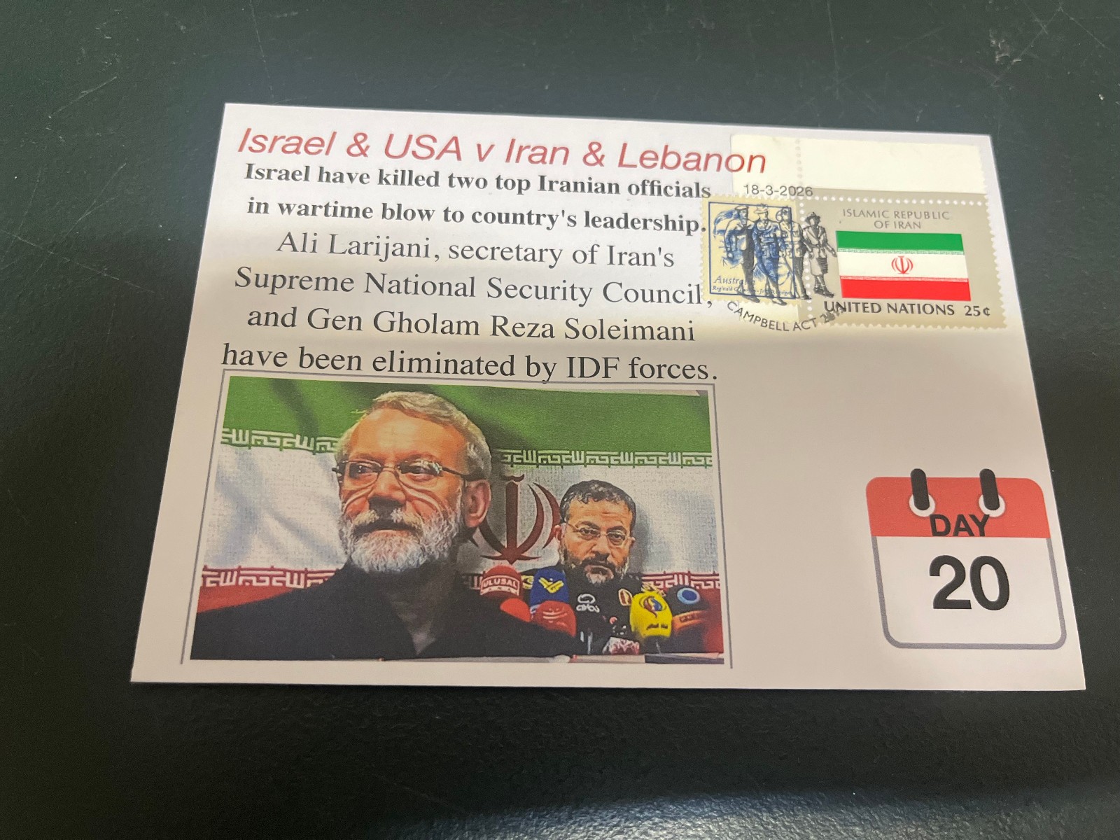 (2367) 19-3-2026 - Middle East War - Isreal eliminate Larijani & Soleimani (A)