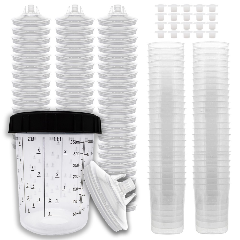 Disposable Paint Spray Cups System 190 Mic 400ML 13.5OZ - 73804