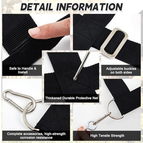 10' x 20'' Polyester Horse Stall Guard with Adjustable Straps & Hardware, Black