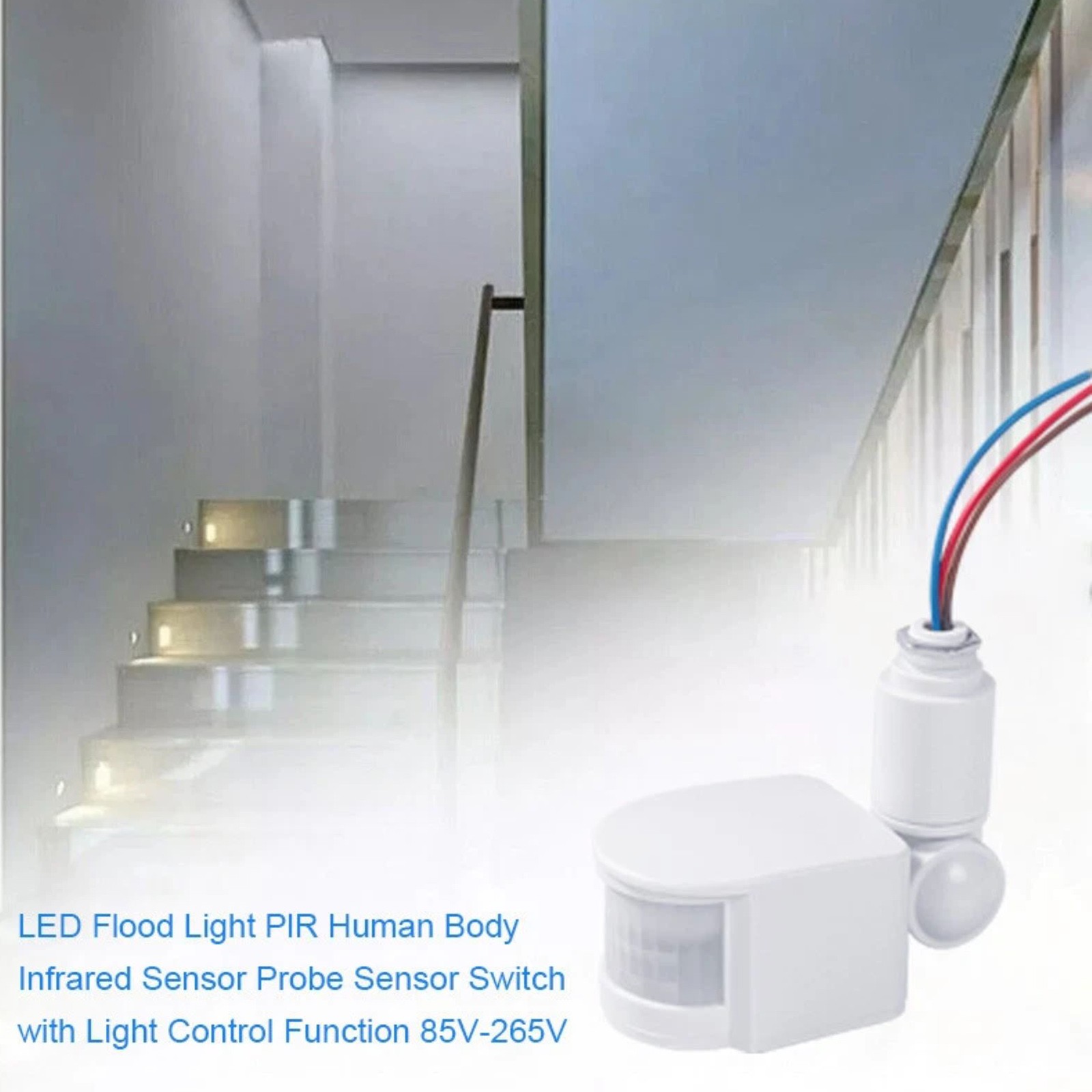2pcs PIR Motion Sensor Switch Wall Light Switch For Working Humidity: 93%RH