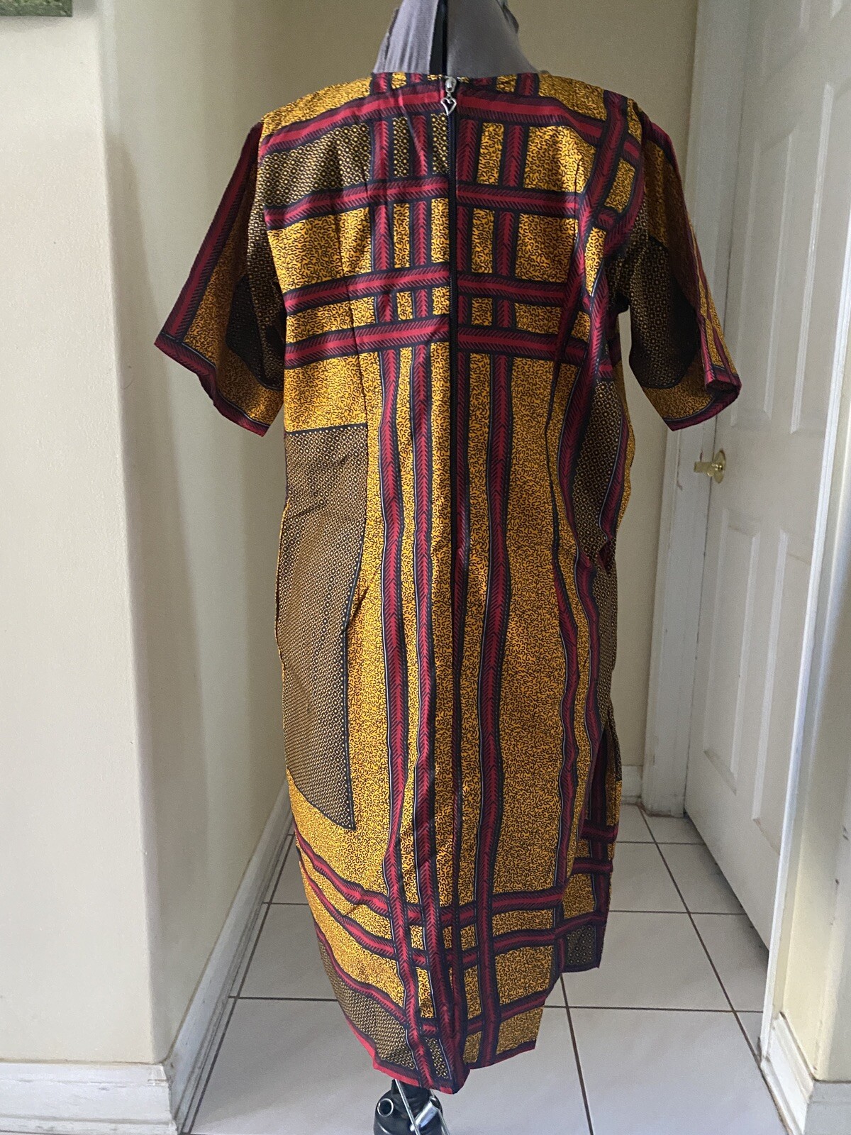 NIGERIAN AFRICAN WAX ANKARA DRESS ( CULTURAL& ETHNIC CLOTHING AFRICA )-L/XLARGE