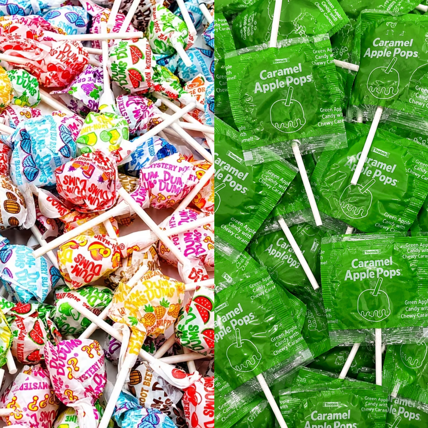 Caramel Apple Pops & Dum Dums Lollipop Mix | 1LB ~ 2LB | Assorted Flavors Mix