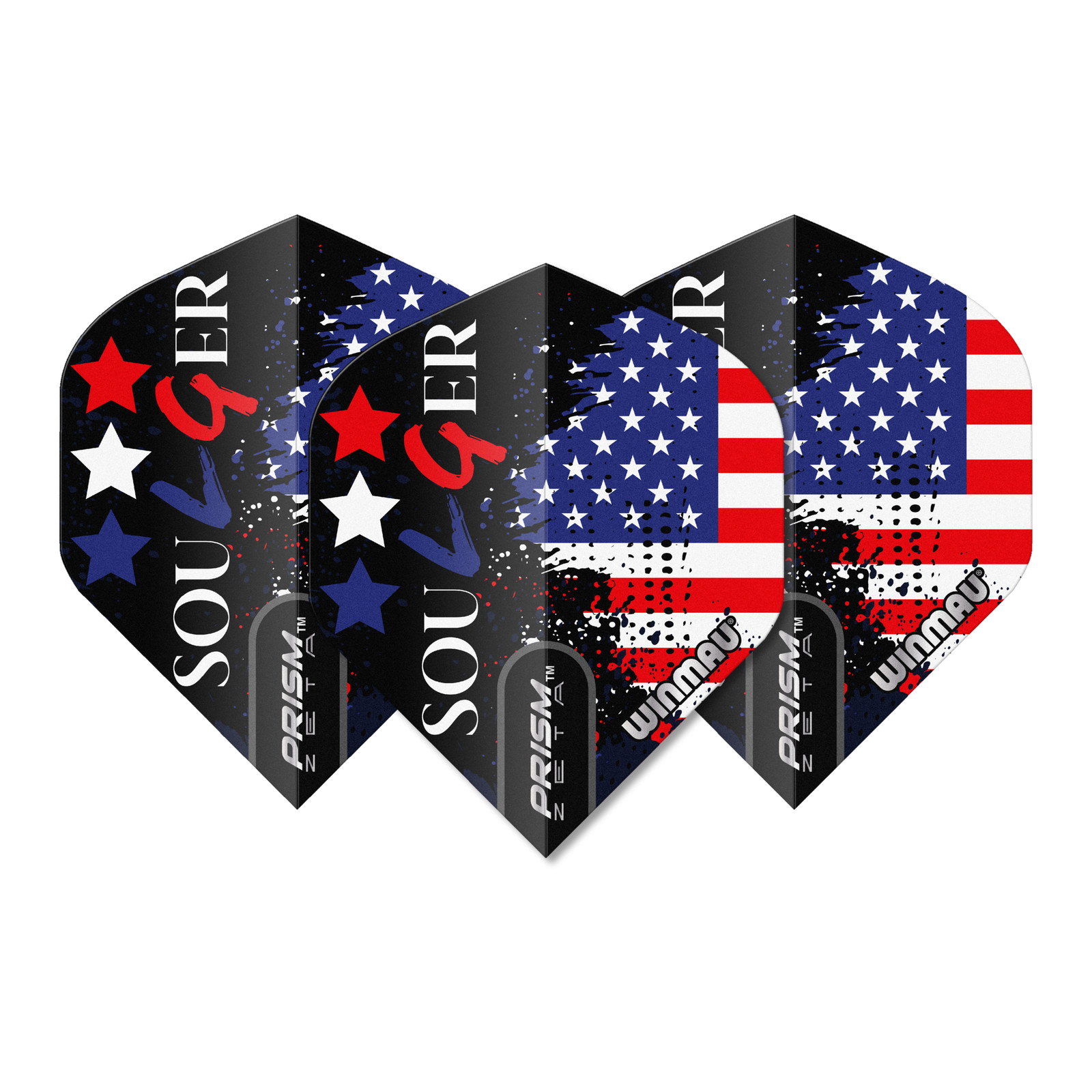 Winmau Specialist Players Soulger American Flag Prism Zeta Standard Dart Flights