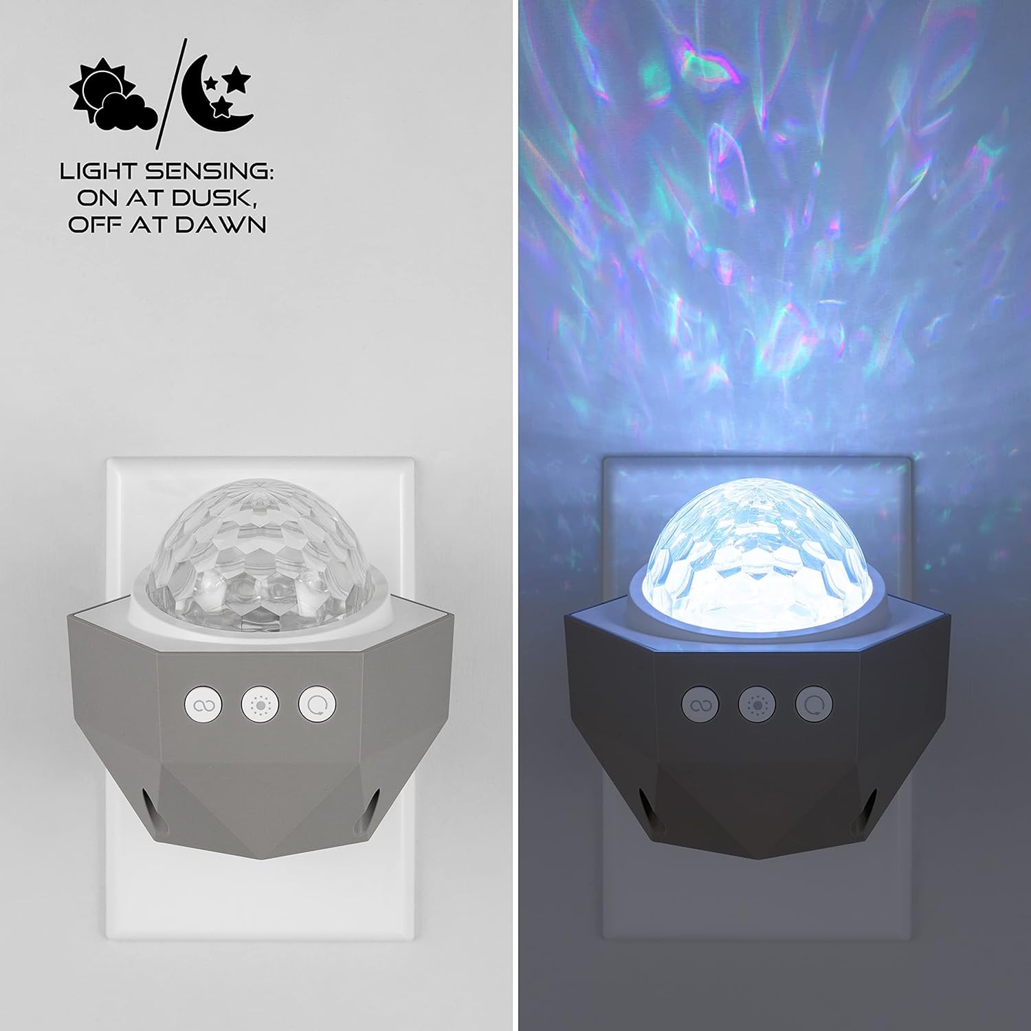 Enbrighten Galaxy Projector – Wall Plug-in Night Light with White - Plug-In