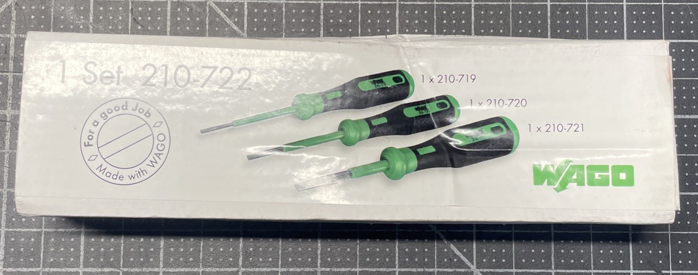 WAGO 210-722 Operating Tool Set with Partially Insulated Shaft Screwdrivers