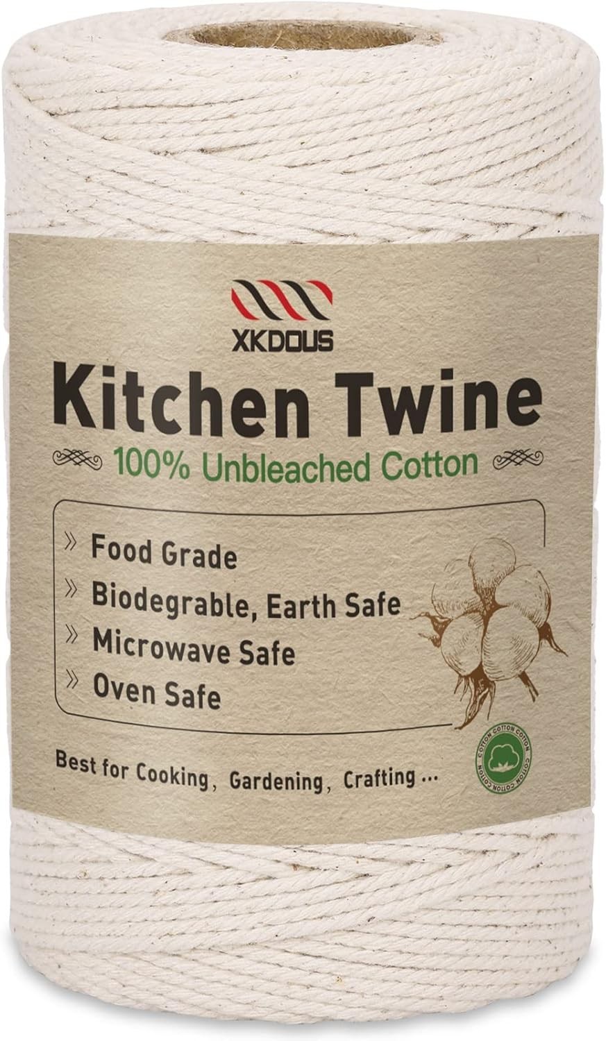 476ft Butchers Twine 100% Cotton Food Safe Cooking Twine Kitchen Twine String.