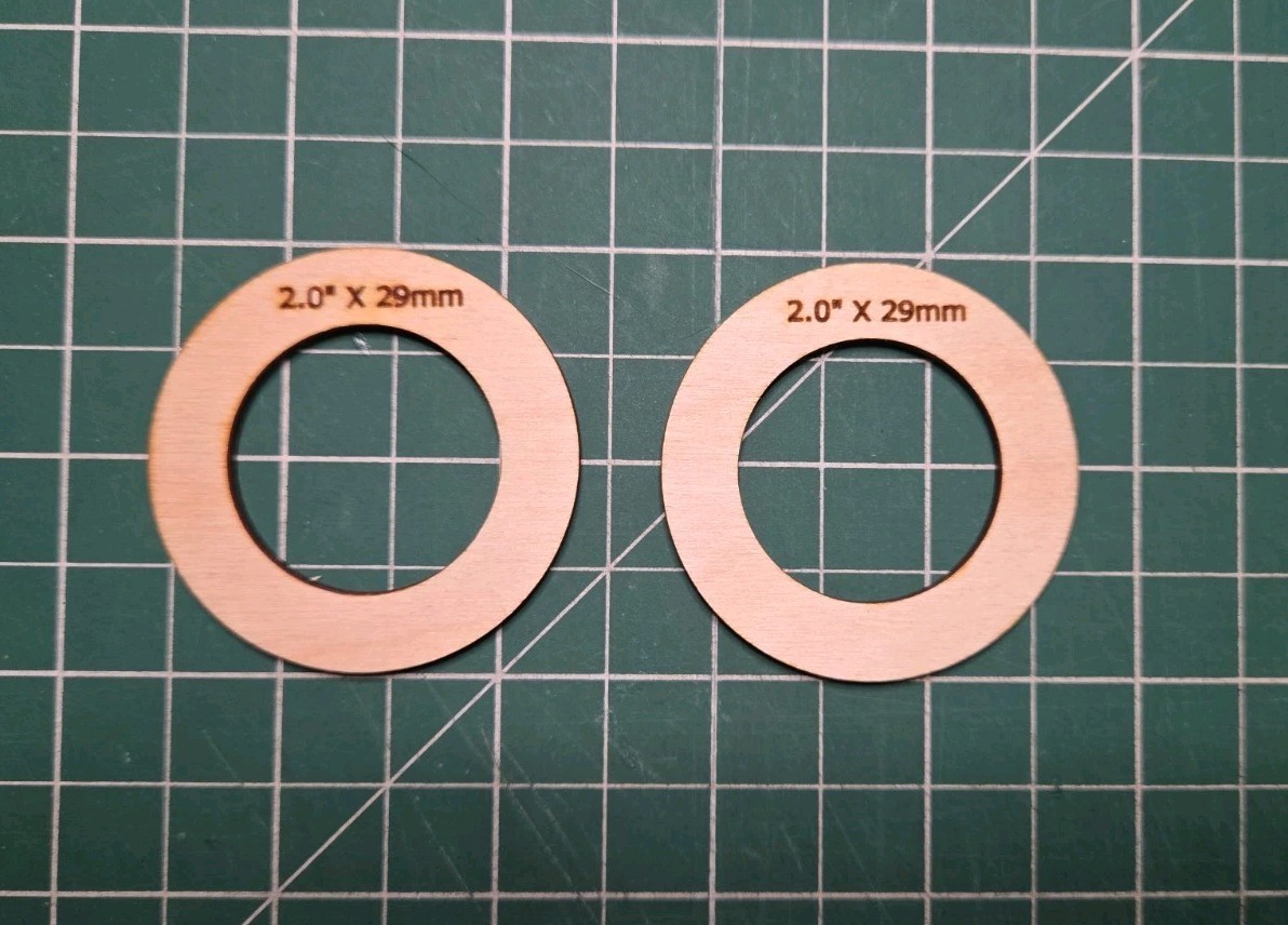 2.0" X 29mm Centering Ring Set For Estes Pro Series II model rocket kit