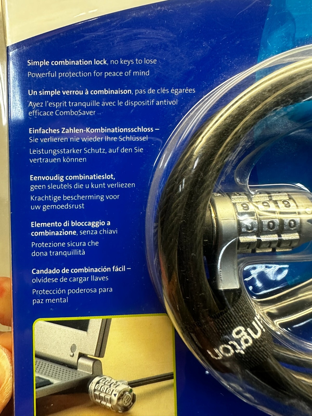 Kensington ComboSaver Computer Security Cable Combination Lock 64050 x4 Lot