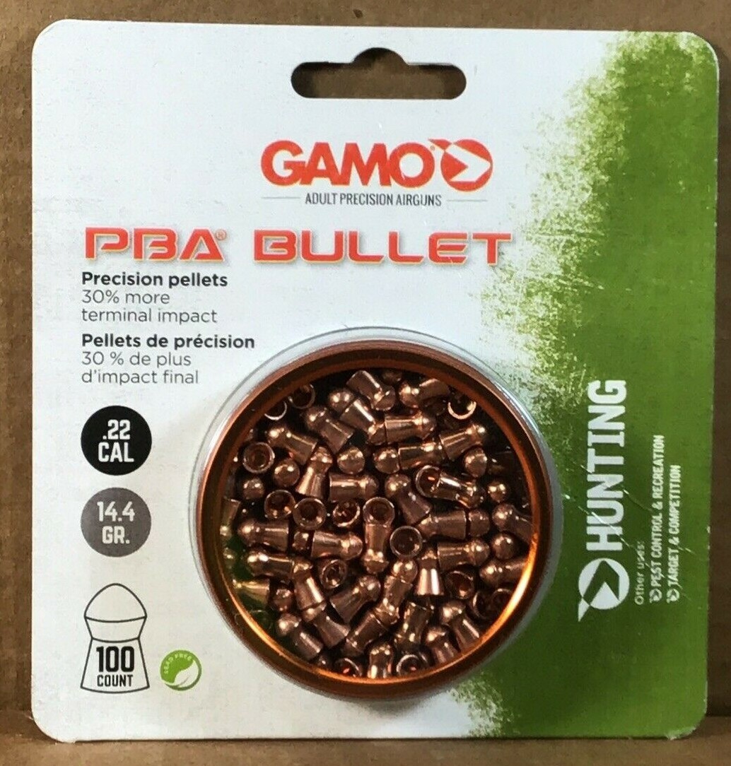 Gamo PBA Bullet Pellets .22 Caliber 100 count - C17