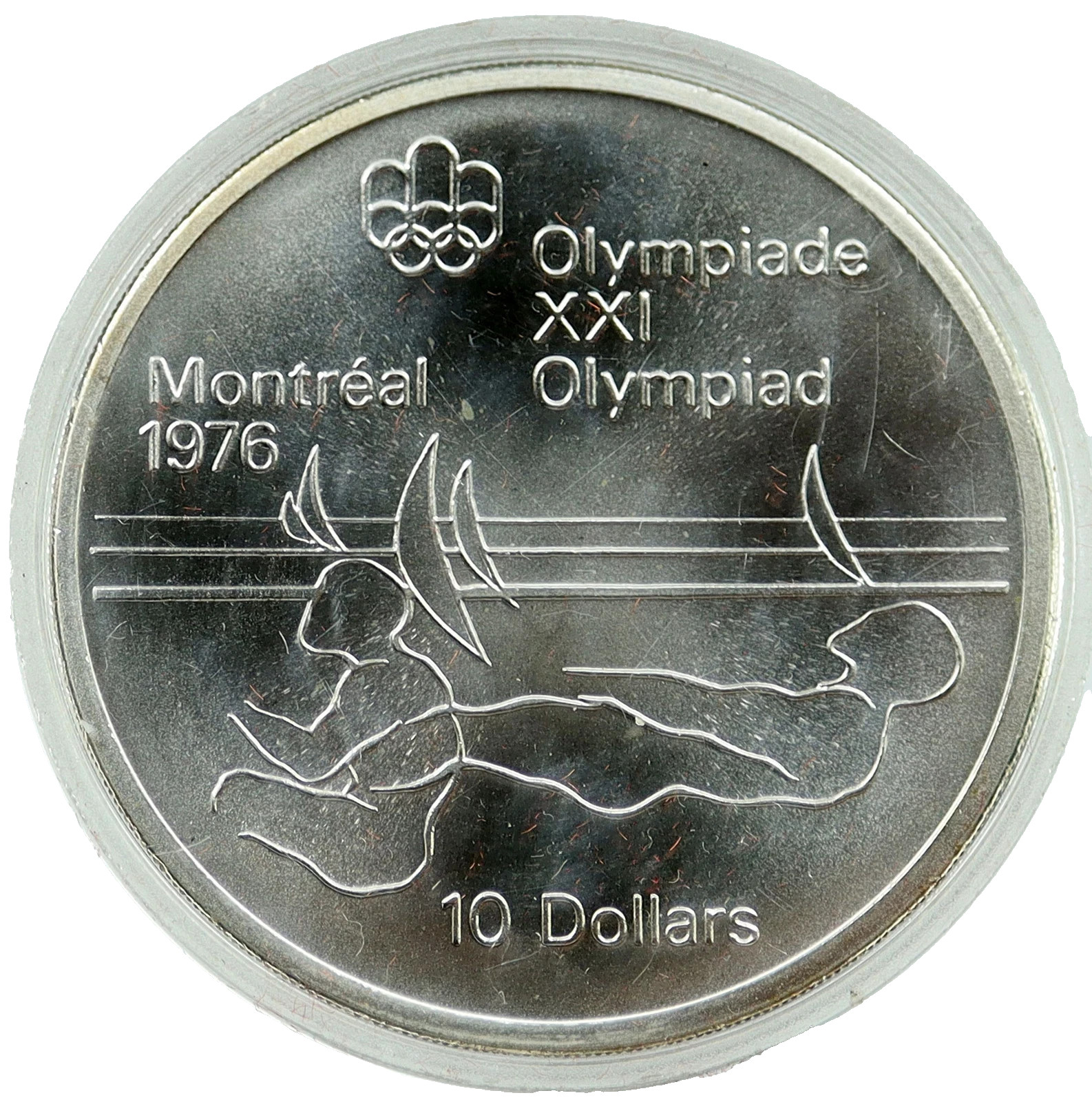 Montreal Canada 1976 Olympics Sailing .925 Fine Silver 1.44 Troy oz BU $10 Coin