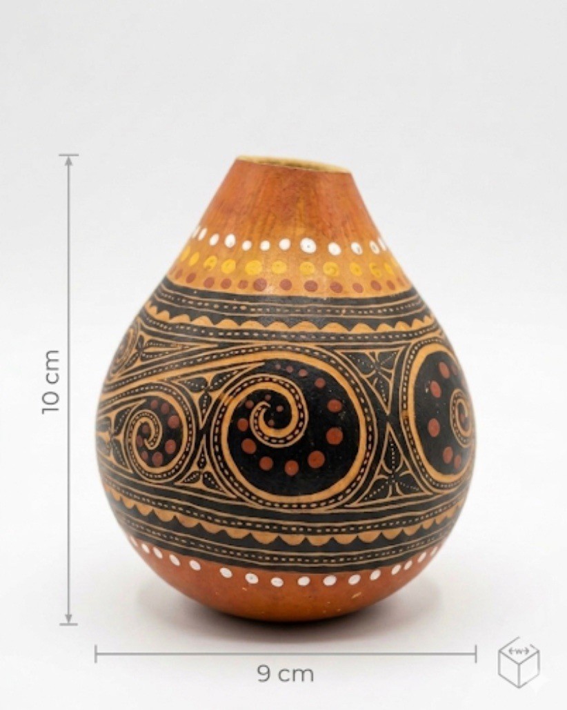 Hand Carved Gourd Lima, Peru Peruvian