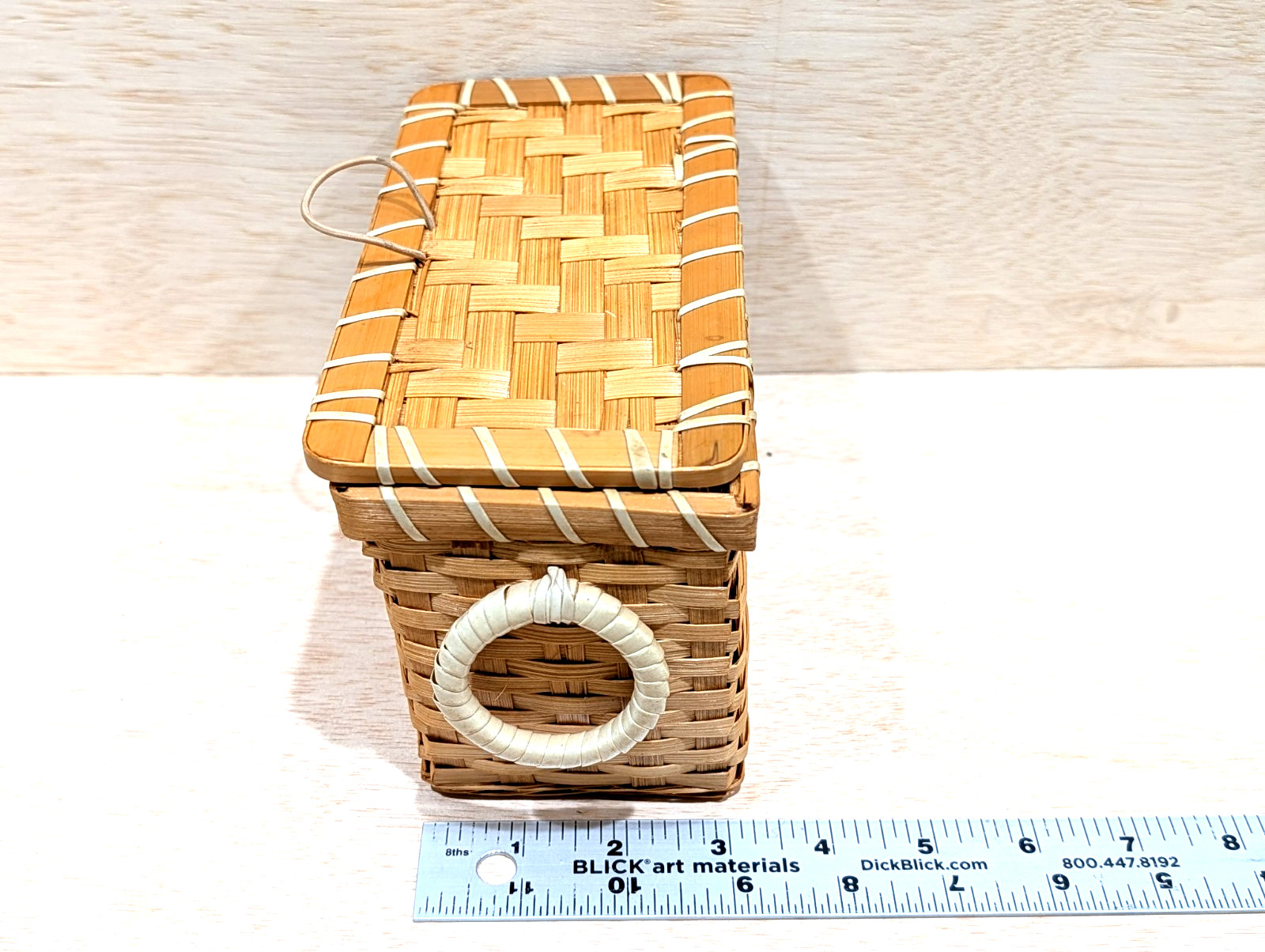 Small Wicker Basket with Lid