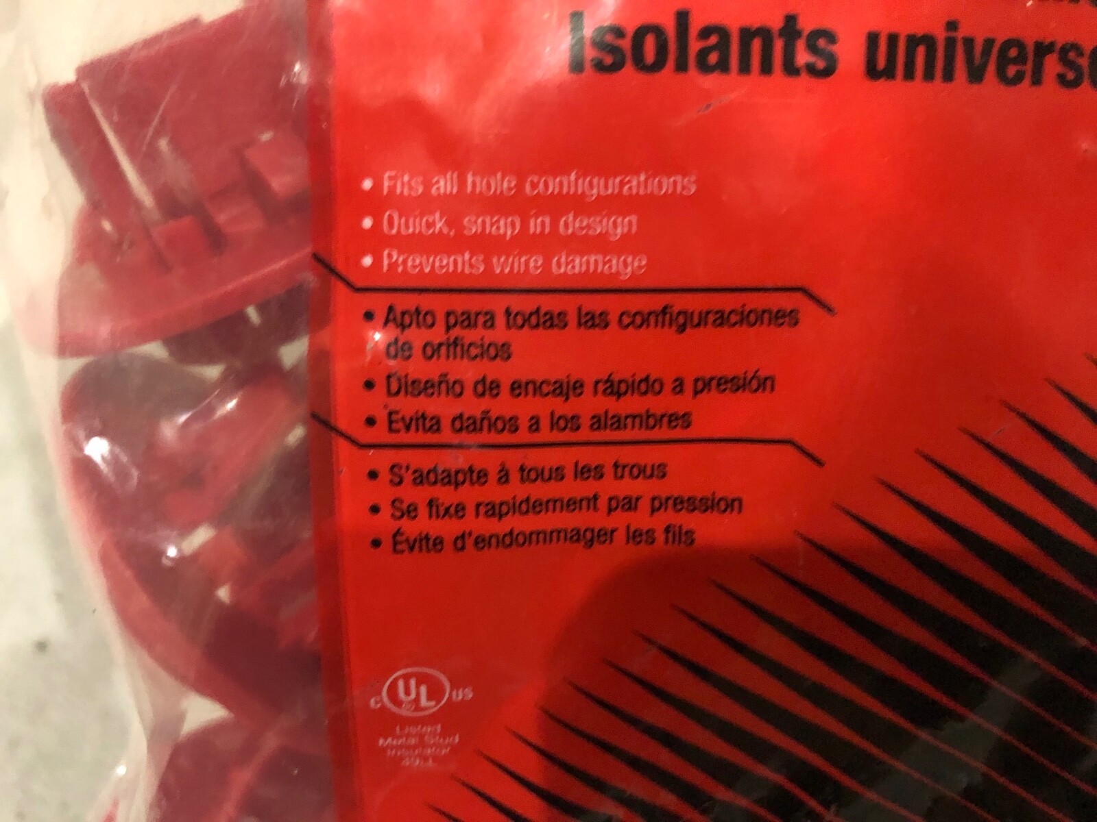 2 Pack GB Gardner Bender Universal Stud Insulators SI-25 50 Count Total New