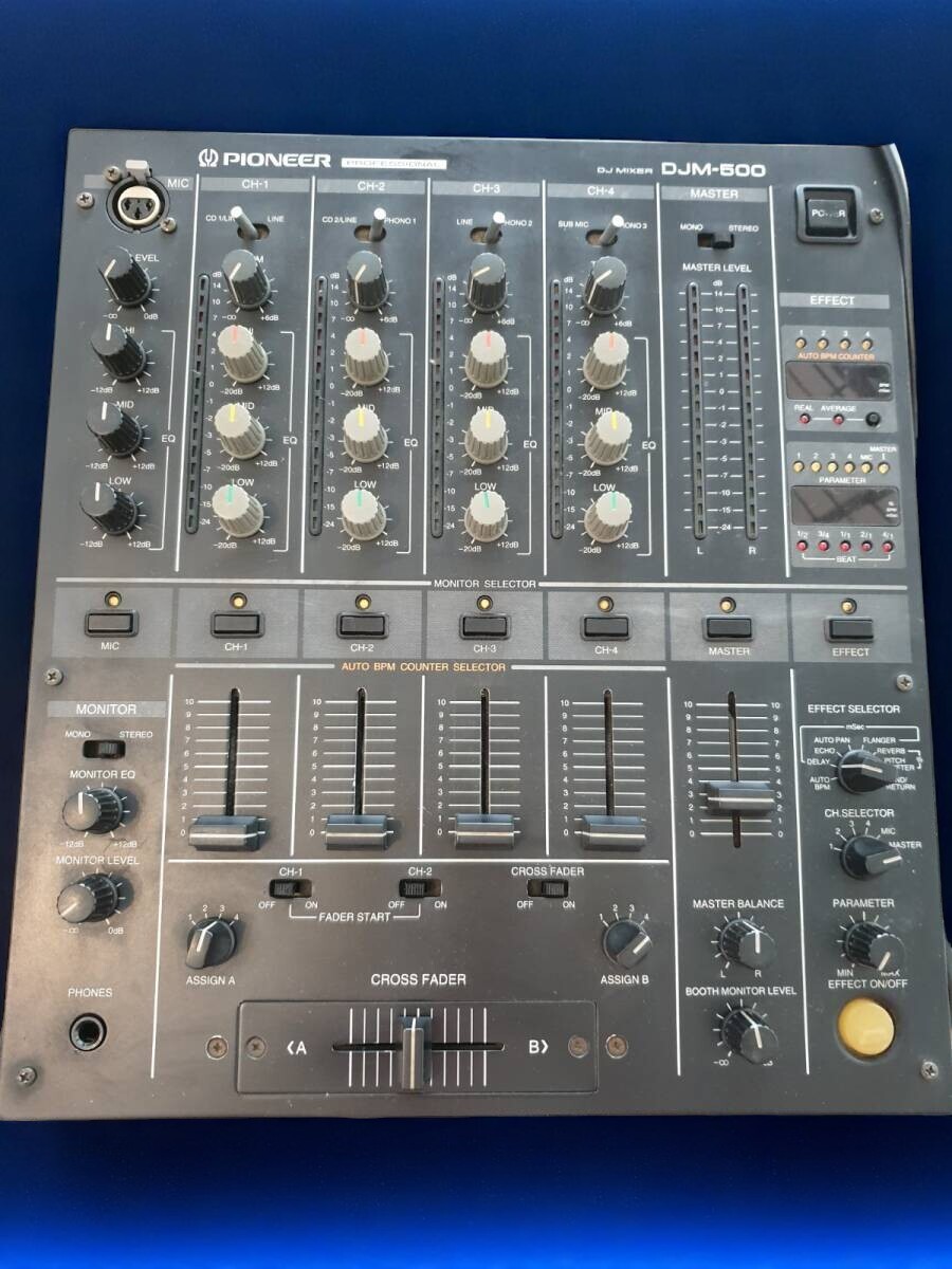 Pioneer DJM-500 DJ Mixer Model 4-Channel Performance Mixer Tested/working