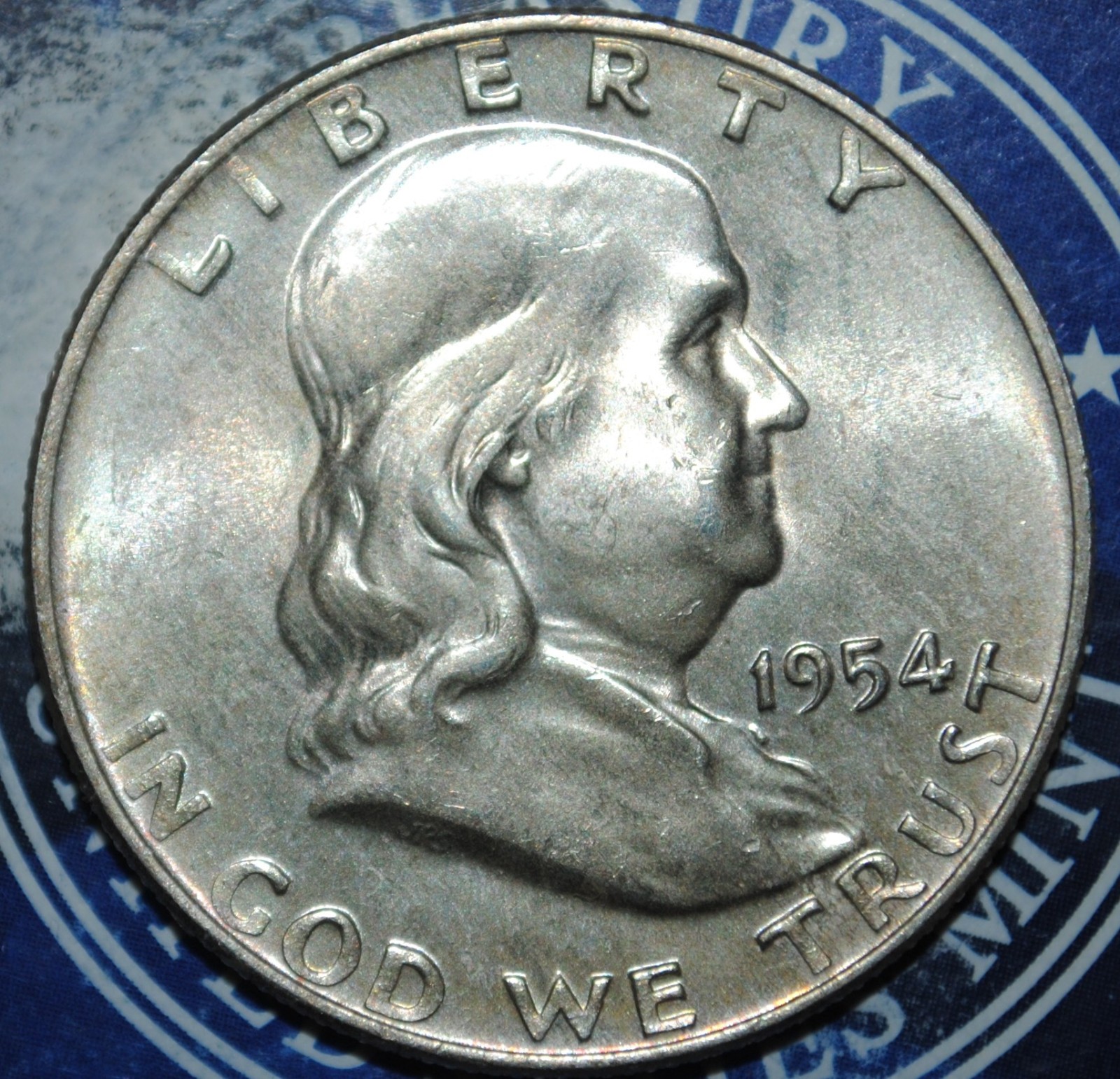 1954 D Franklin Silver Half Dollar BU FBL {{{3C31