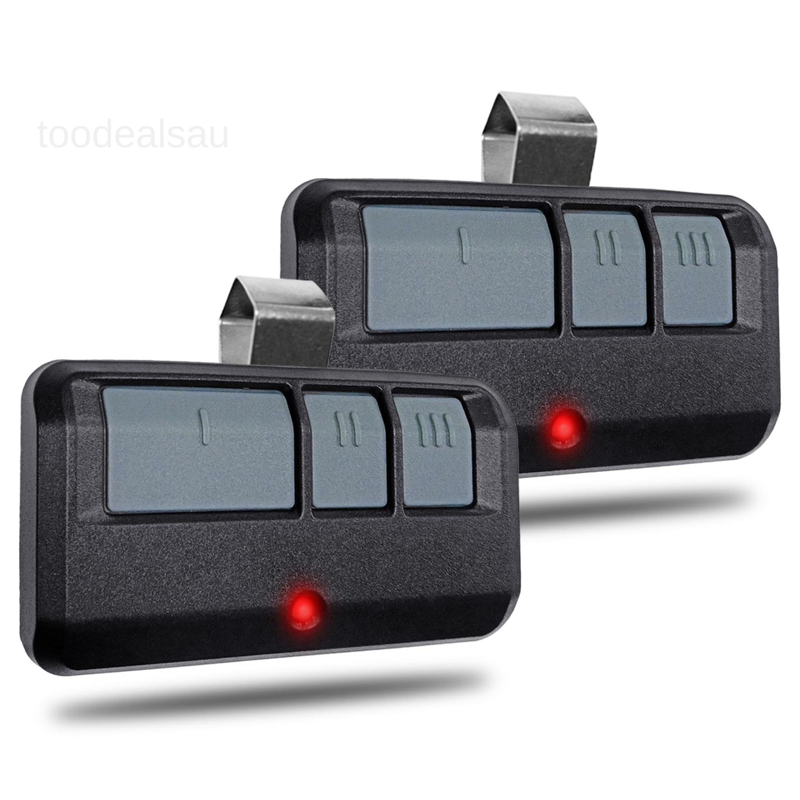 2 for Universal Chamberlain Craftsman LiftMaster Genie Wayne smal, BLACK