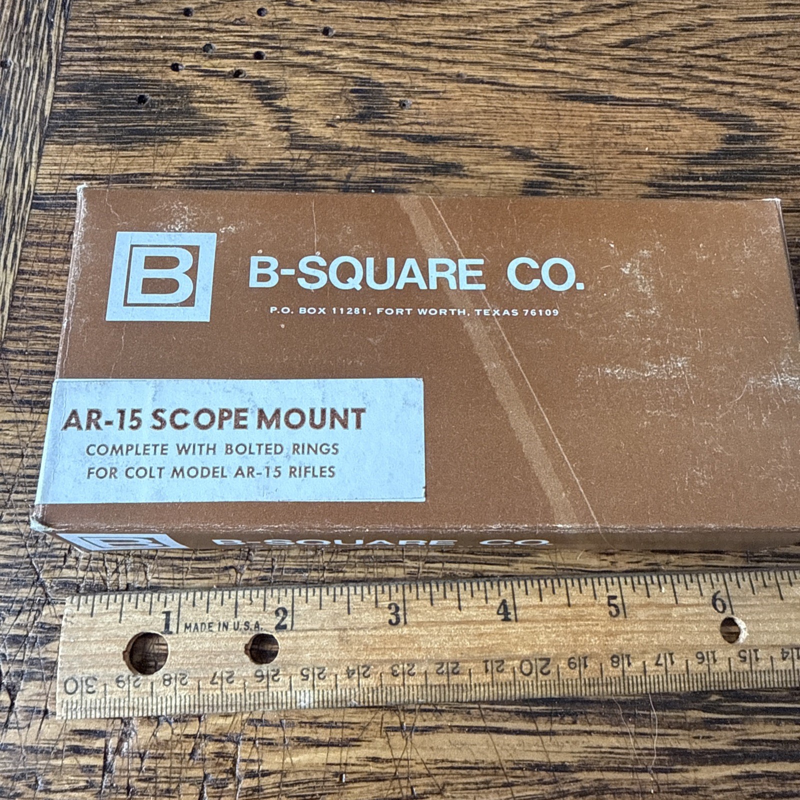 B- Square AR Scope Mount & Rings  Vintage NOS In Box Vintage Ft Worth TX