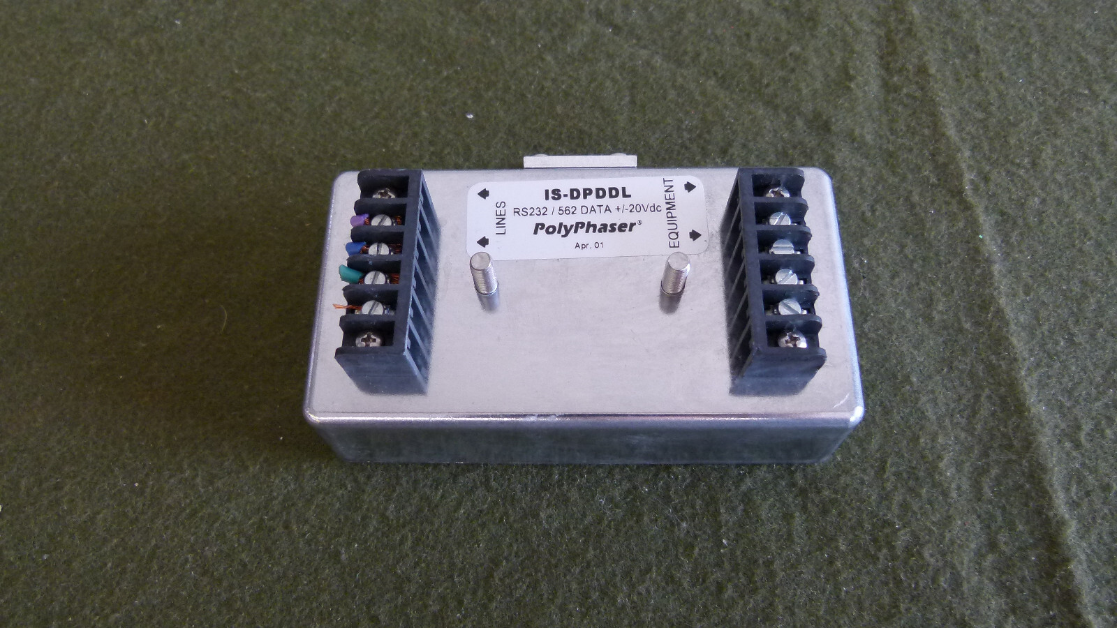 Polyphaser IS-DPDDL RS232/562 DATA +/20VDC Impulse Suppressor/Protector (#1)