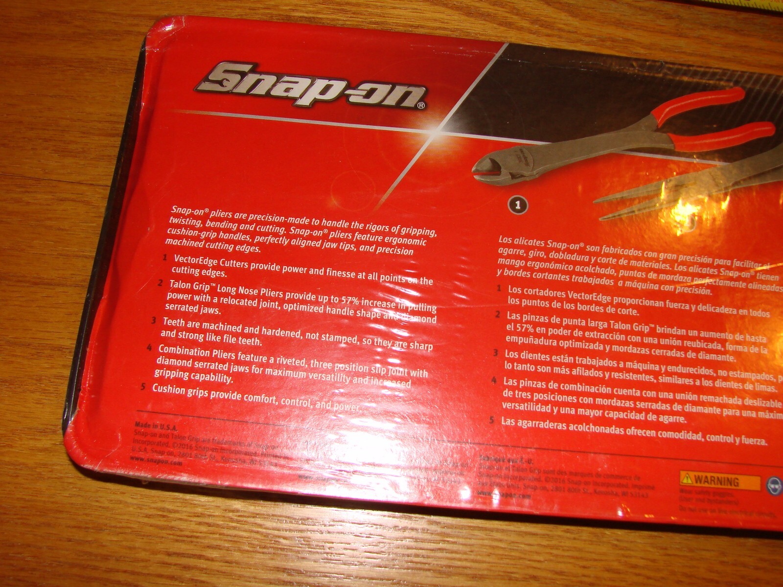 snap on 3pc. plier set NEW