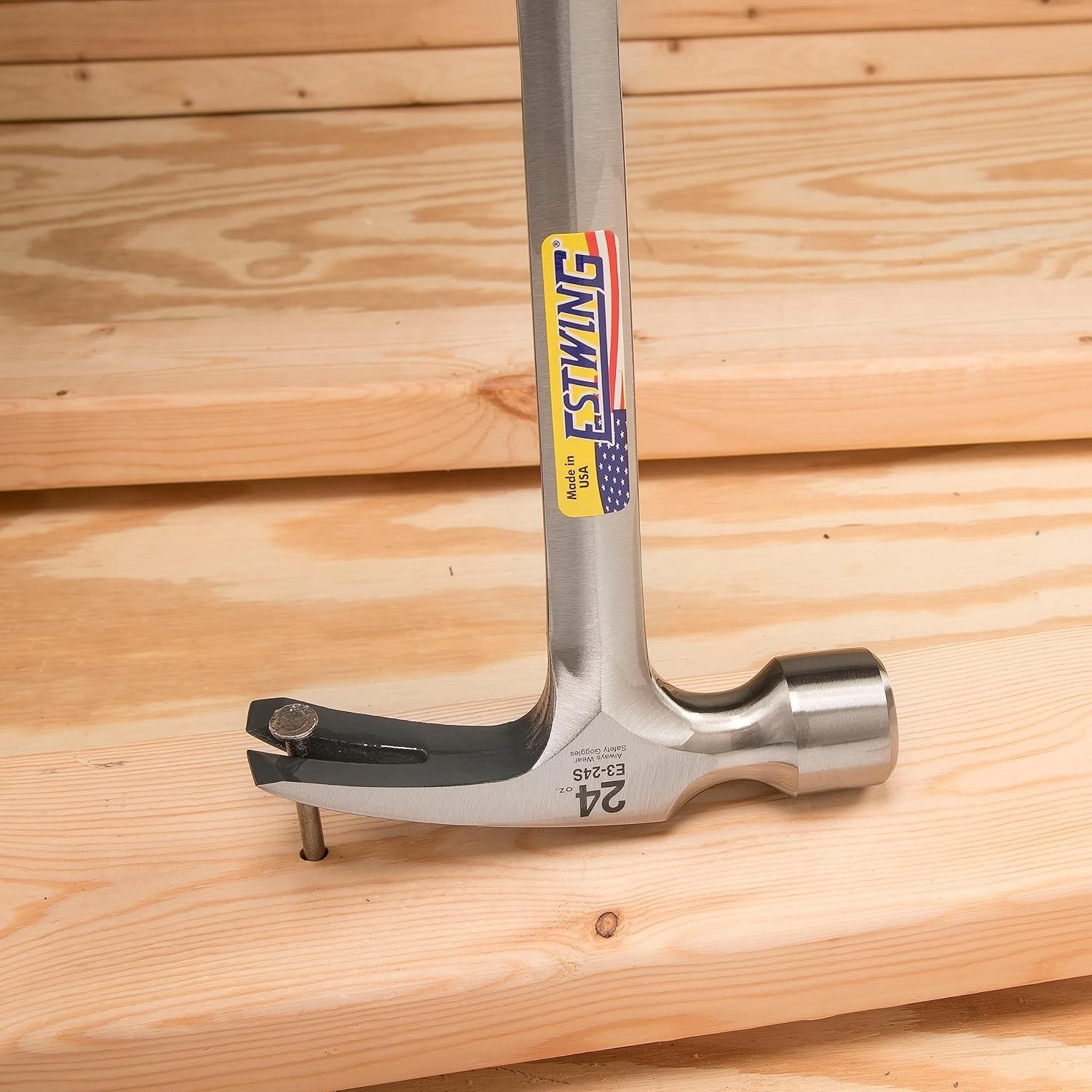 Framing Hammer - 24 oz Made Long Handle Straight Rip Claw Hammer with Smooth...