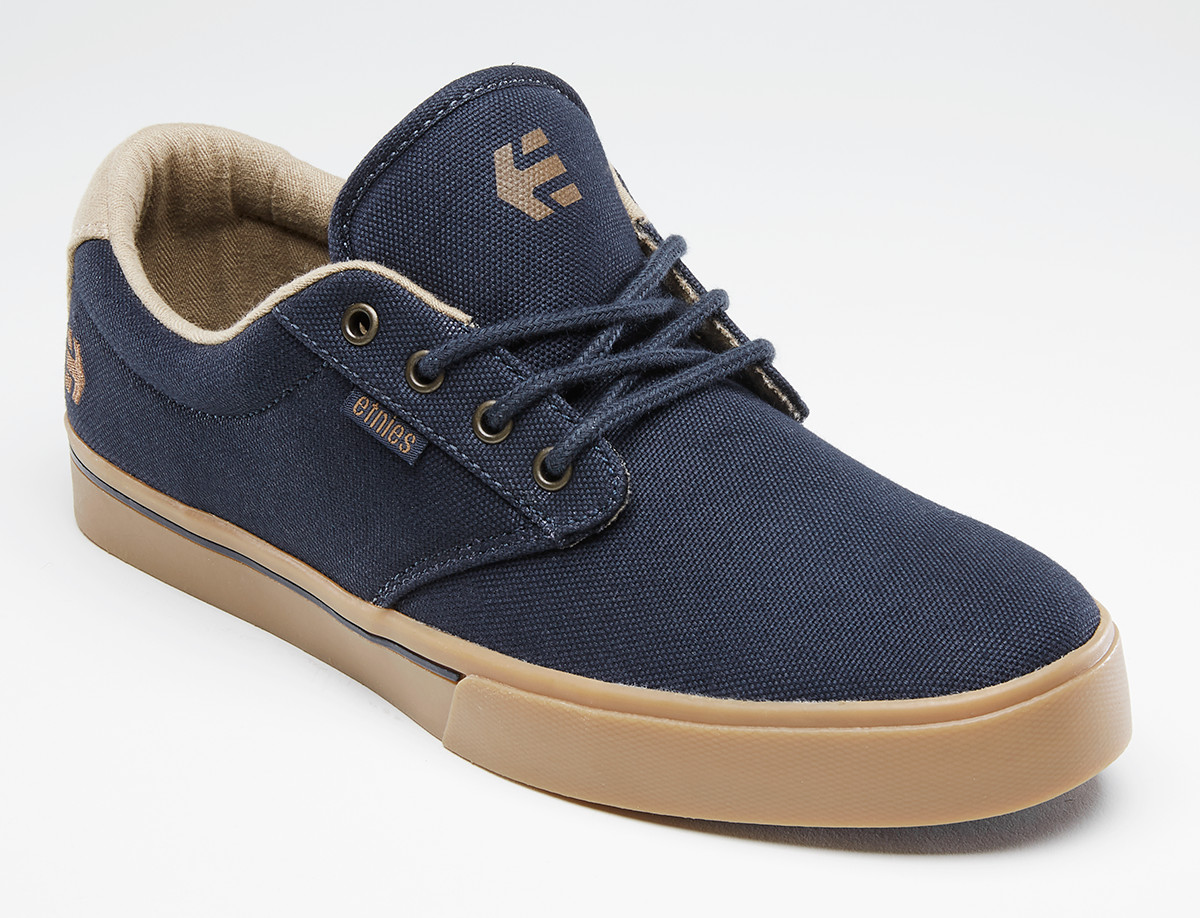 Etnies Men's Jameson 2 ECO Skate Shoe Navy/Gum/Gold - 4101000323-461, Navy/Gum/G