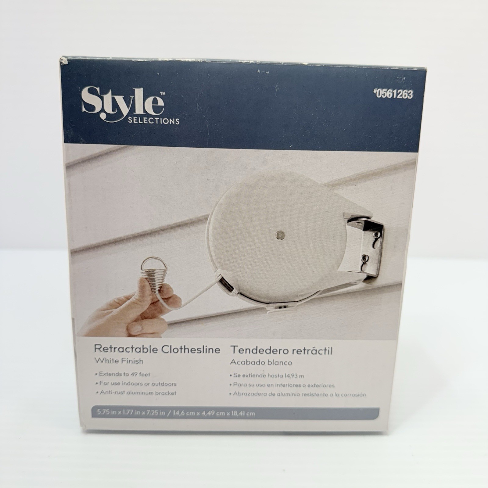 Style Selections Freestanding Laundry Organizer Clothesline Extends to 49 Ft