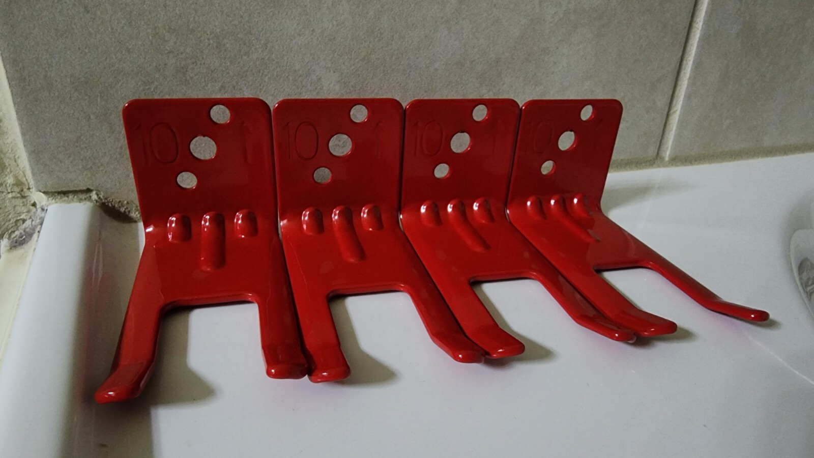 (4) 10LB  New UNIVERSAL Fire Extinguisher Bracket Hook Style Wall Mount Hanger