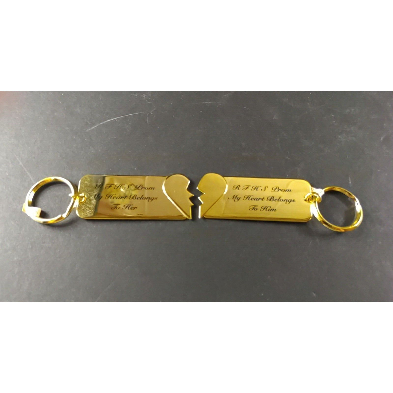 R F H S Prom My Heart Belongs To Him - Her Keychains