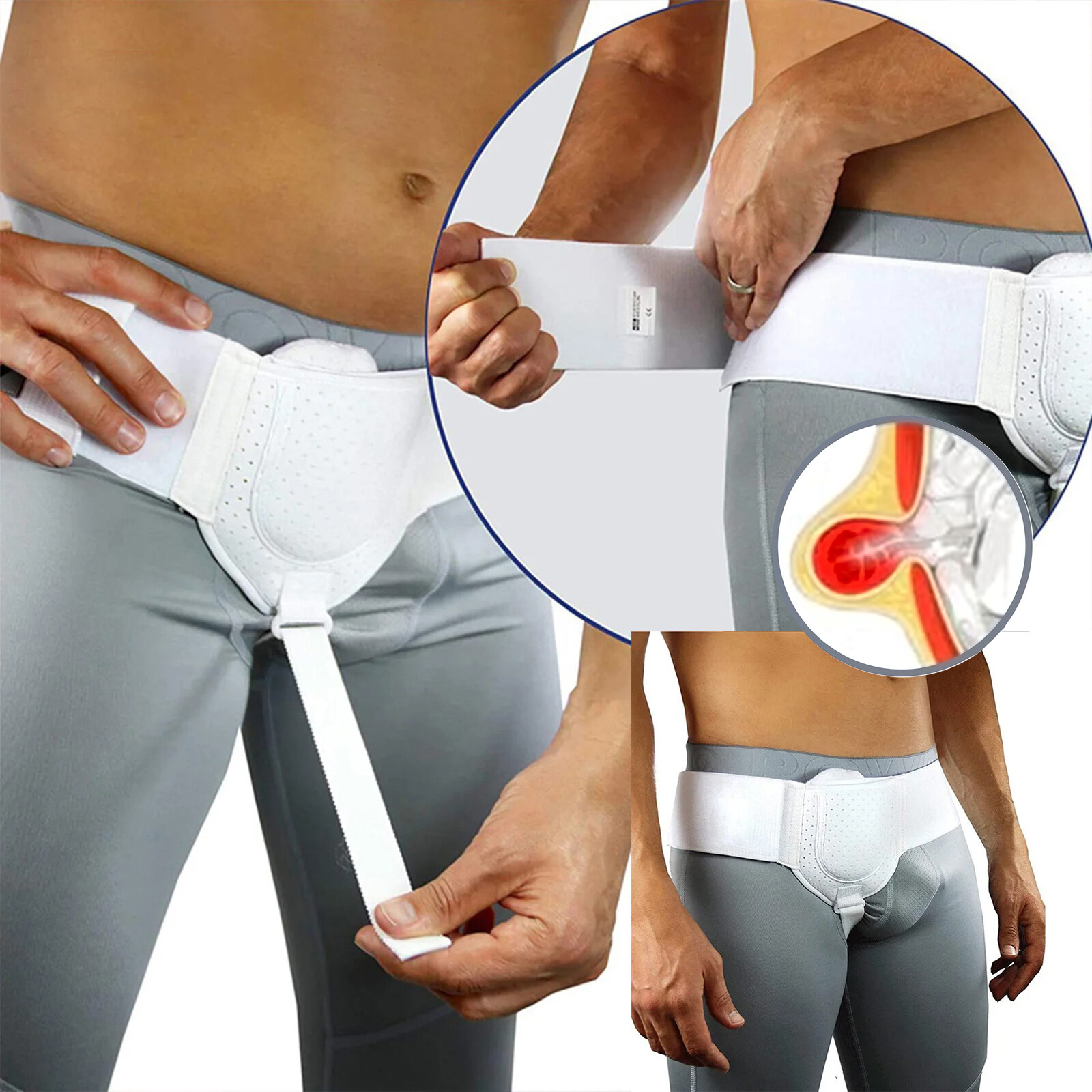 Inguinal Hernia Support Belt Groin Hernia Pain Relief Truss Brace For Men &Women