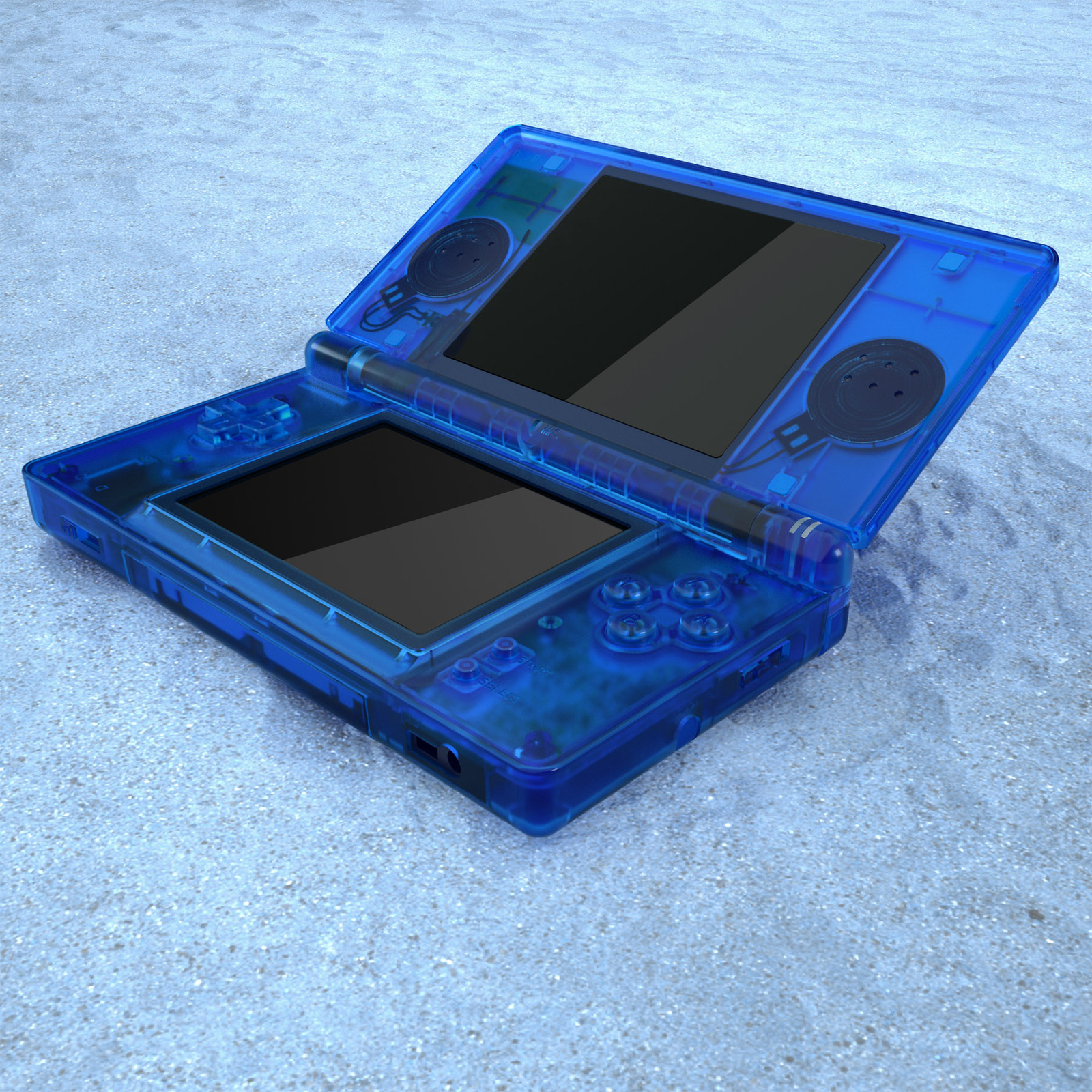 Full Replacement Housing Shell Screen Lens For Nintendo DS Lite NDSL Clear Blue
