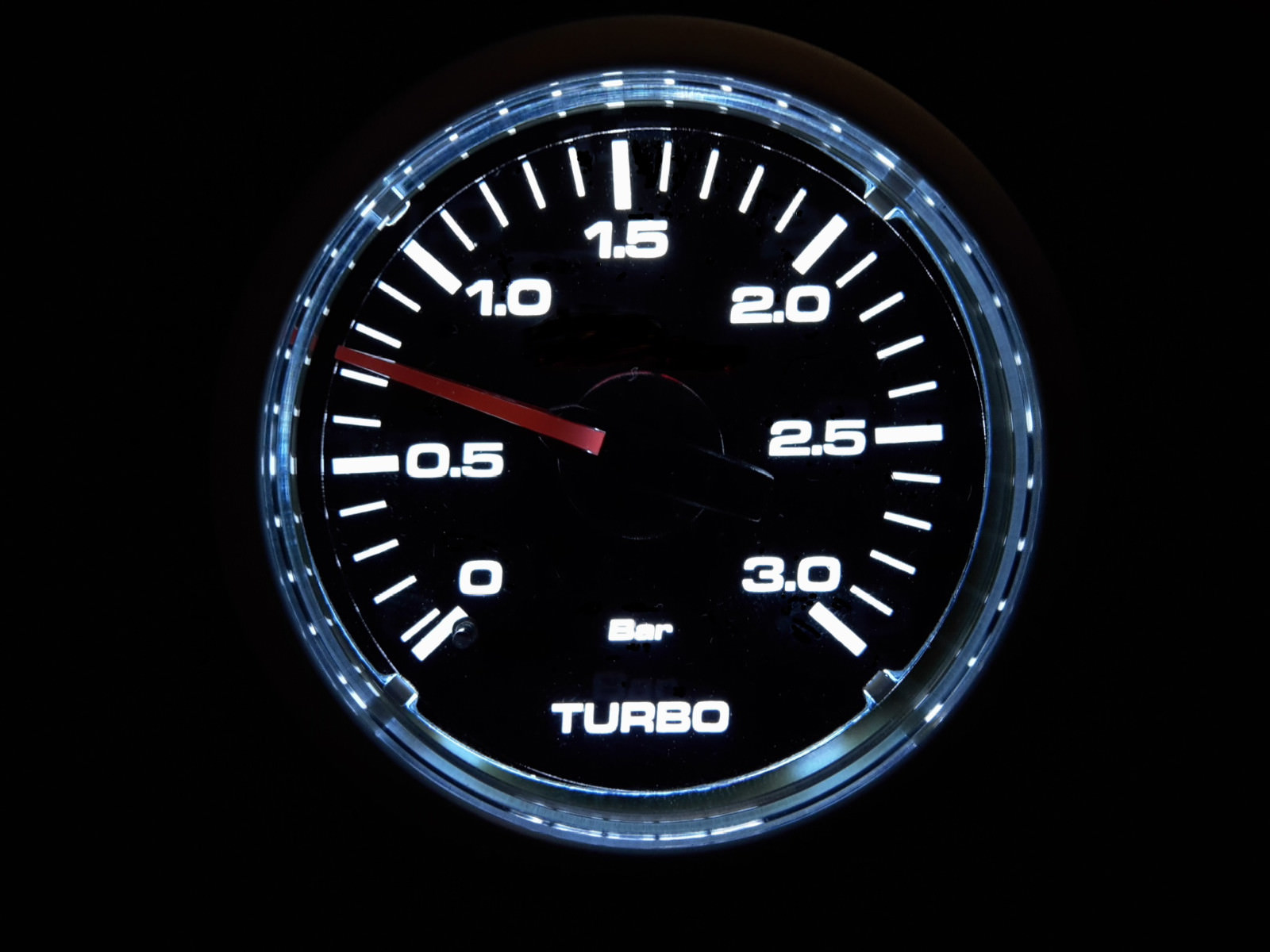 RSR Ladedruck Anzeige SET 3BAR 52mm klar Boost Gauge Instrument 16V VR6 Turbo R