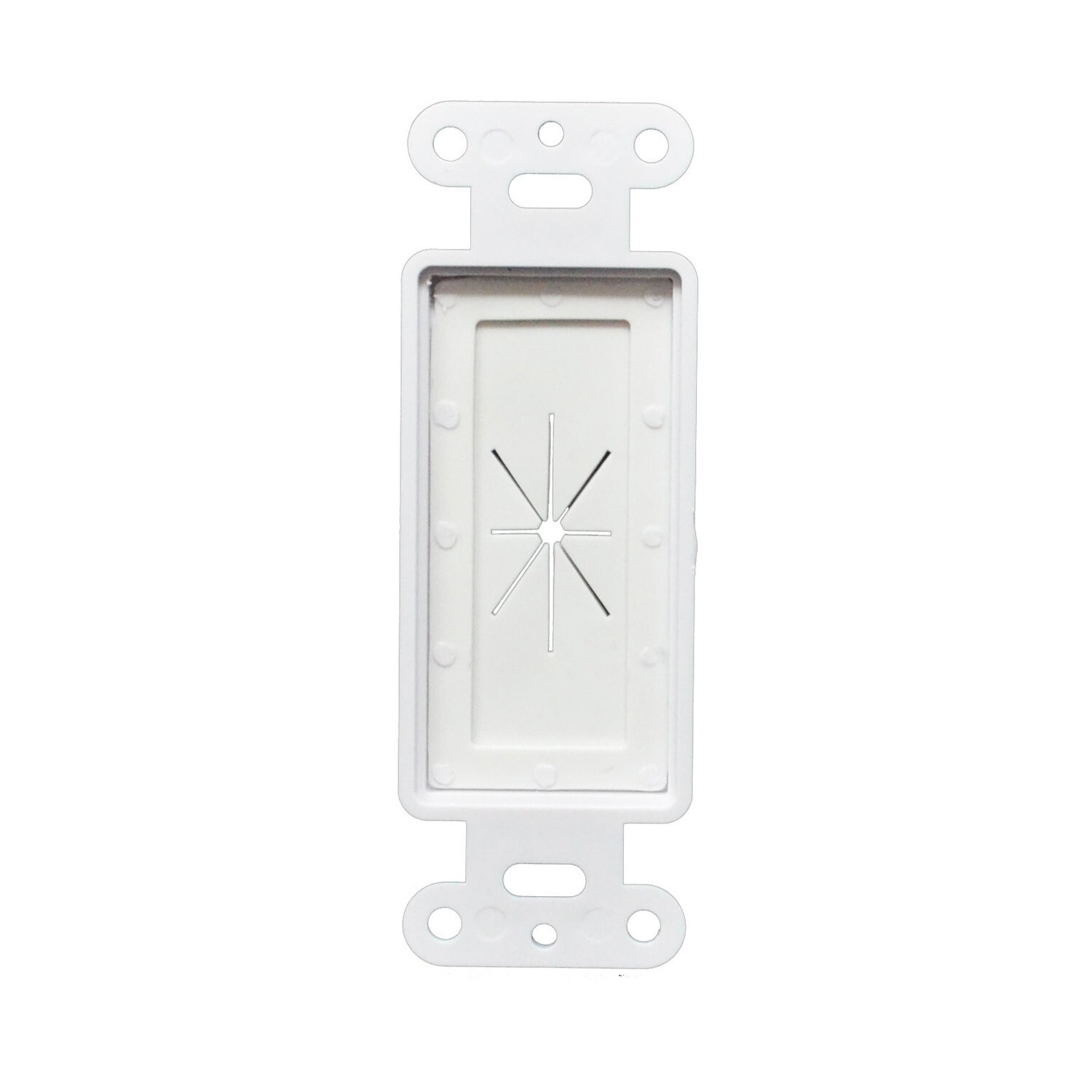 Decora Wall Plate 1-Gang Insert with Flexible Rubber Opening White (1 pack)
