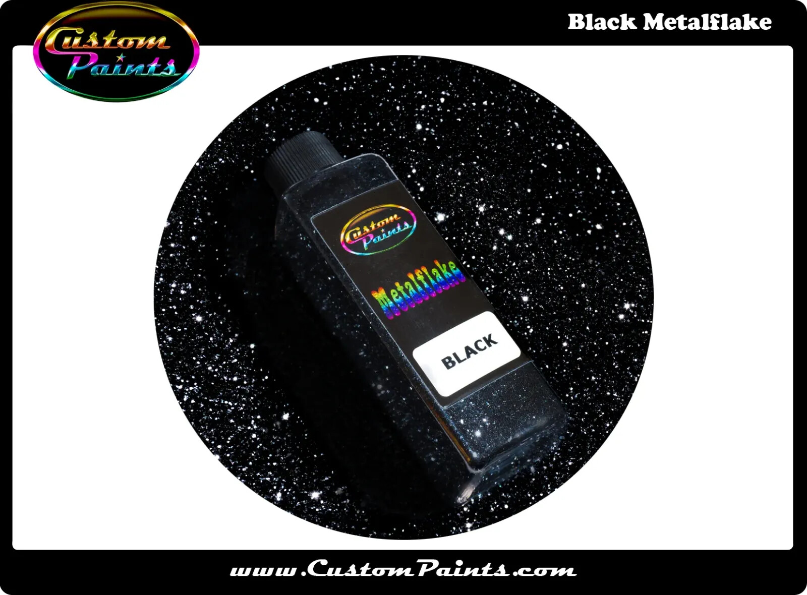 Metal Flake - BLACK - Premium Quality, Auto Grade, Custom Paint, Plasti Dip
