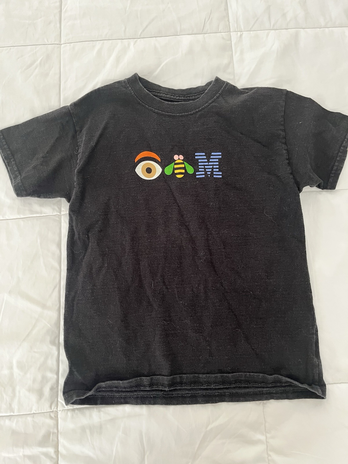 IBM Eye Bee M Symbols Black Graphics YOUTH T SHIRT Size Youth Small