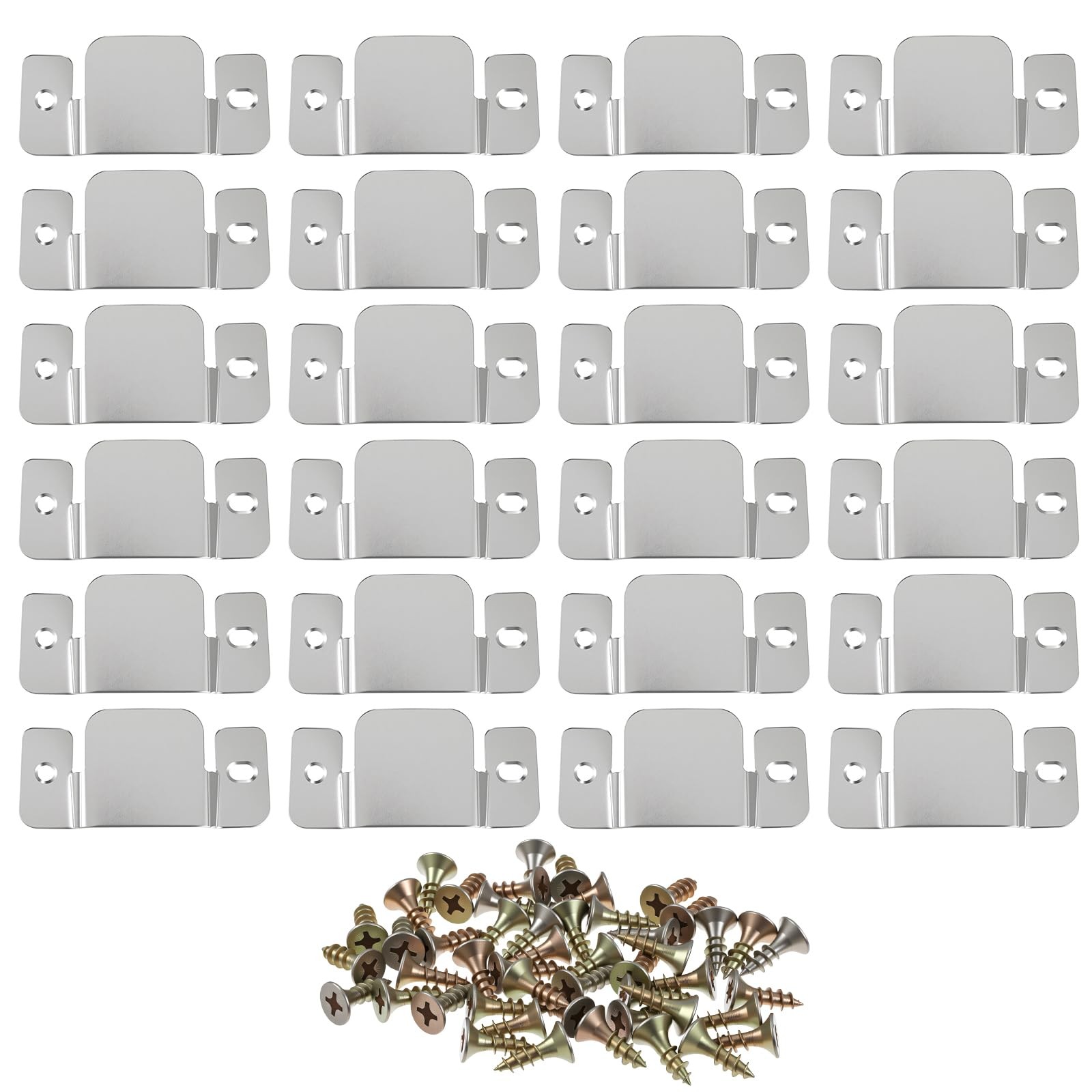 Telooco 24 Pcs Metal Sectional Couch Connectors, Stainless Steel Sectional So...