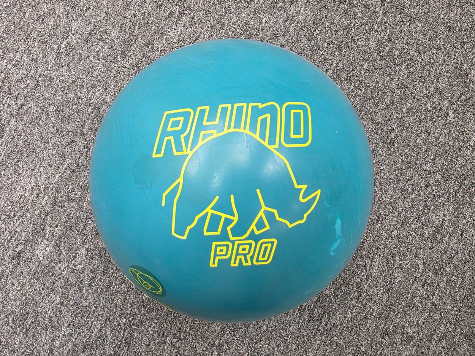 15 lbs USED Brunswick TEAL RHINO PRO bowling ball