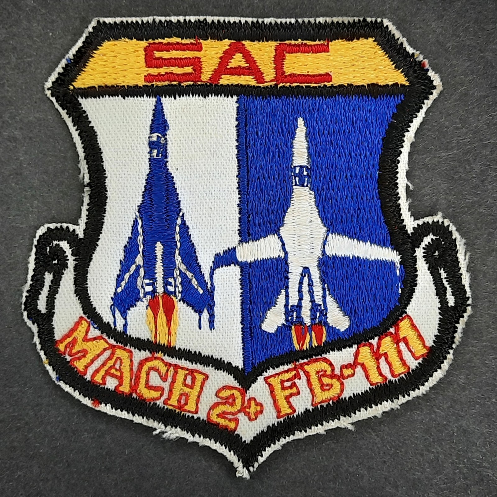 Original USAF Patch SAC Mach 2+ FB-111 Aircraft 380 BW 509 BW Bombardment Wing