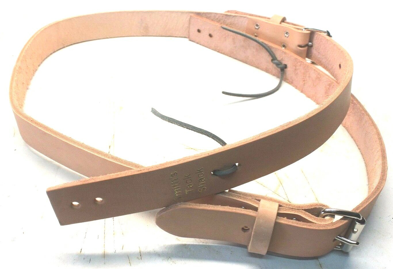 Smith Saddlery Natural Leather 1 1/2" Back Cinch w/Billets "Made in USA"! SS 224