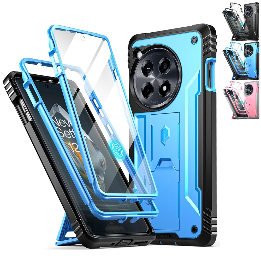 Poetic Case for OnePlus 12 5G / 12R 5G Rugged with Kickstand And Built-in Screen