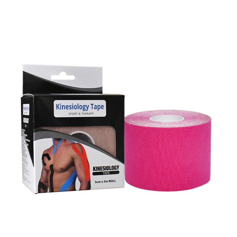 (Pink) Cotton Elastic Sports Tape - Original Hypoallergenic, Latex Free, Ideal