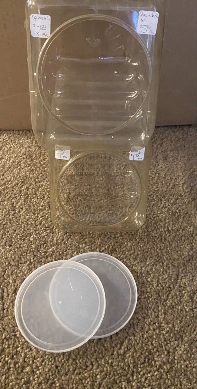 Clear PVC Stackable Containers With Snap On Lid Set Of 2