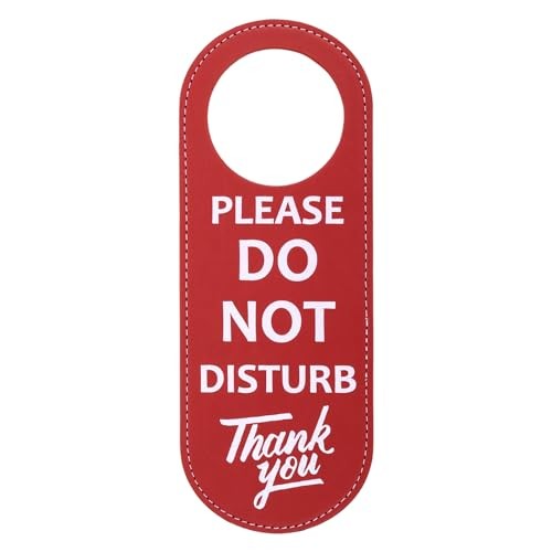 Do Not Disturb Door Hanger Sign, Business Design PU Leather | Great for Home,