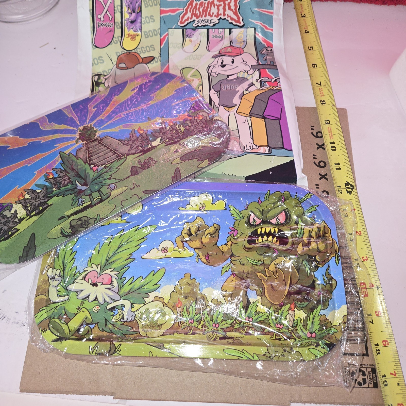 Bodoggos Rolling Tray Large - 11" X 6.5” Limited Edition New With Magnetic Lid