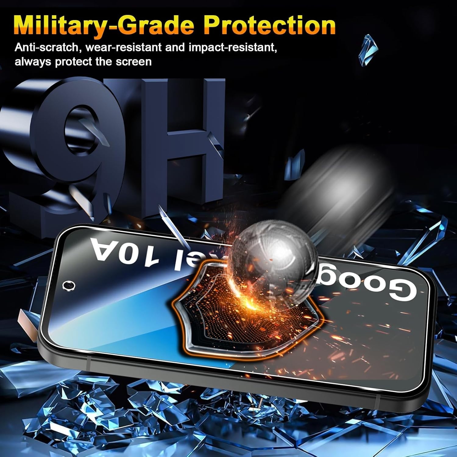 Case + 2X Tempered Glass For Google Pixel 10A Screen Protector Full Screen Case Clear 9H