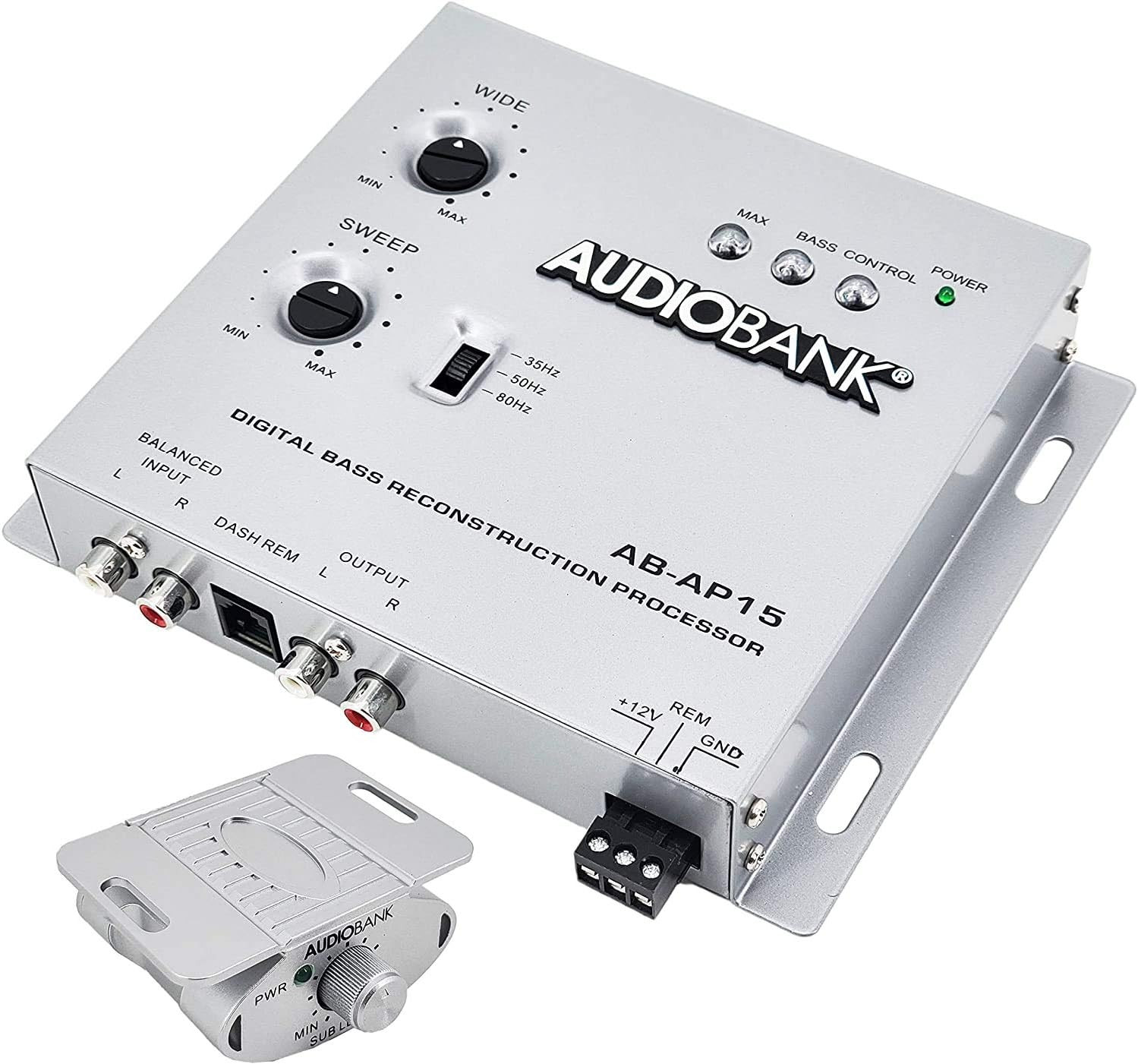 1/2 Din Car Audio Digital Bass Processor, Sound Restoration & Crossover For Car