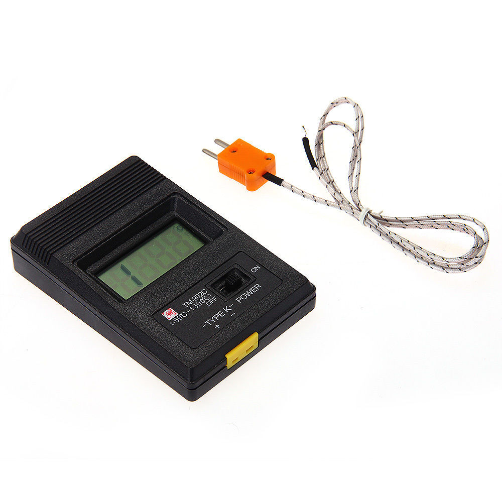 TM902C Digital LCD Thermometer Temperature Reader Meter Sensor K Type Probe