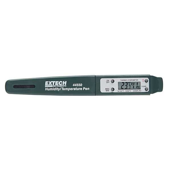 Extech Temp/Humdty Mtr, 20 to 90 per Rel Hum Rng 44550