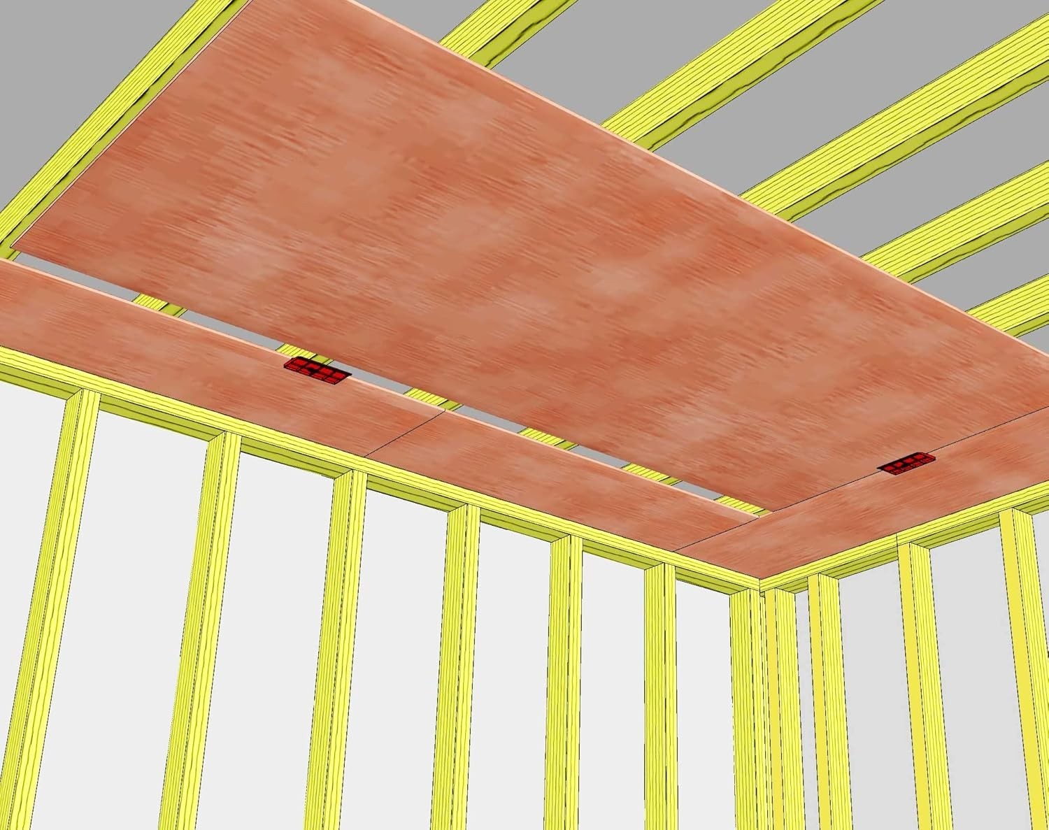 Quick Install Drywall Support Tool - 2 Red Boardmates for Safer Installation