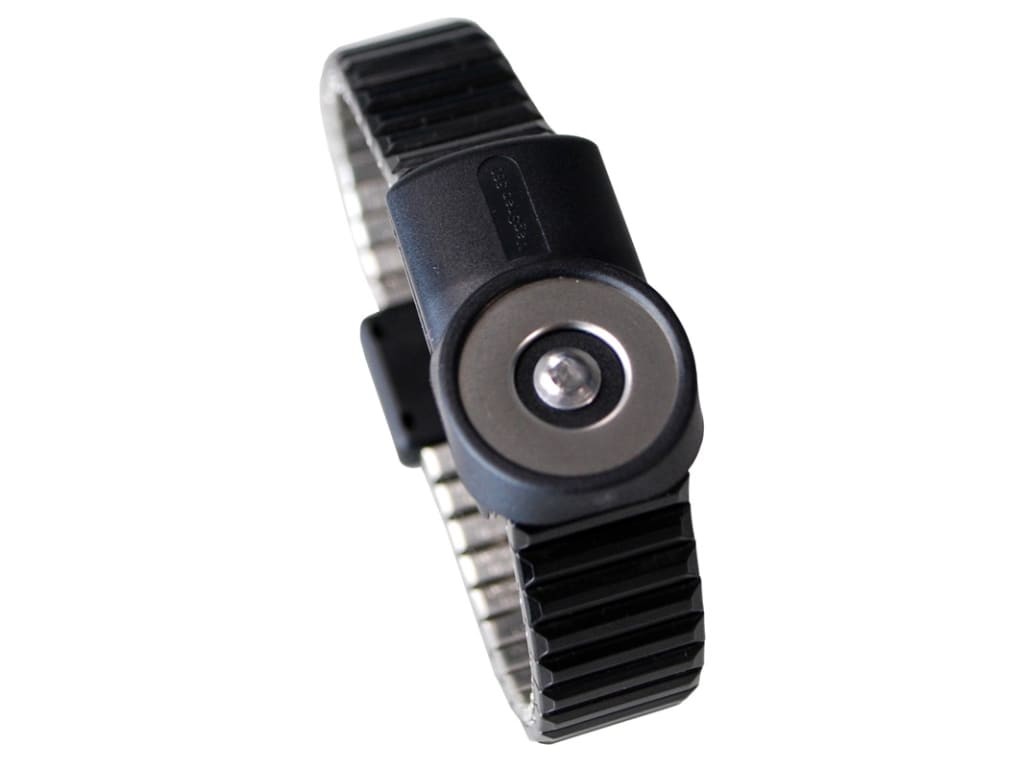 Desco 19886 - MagSnap 360 dual wire magnetic wrist strap - without cord / small